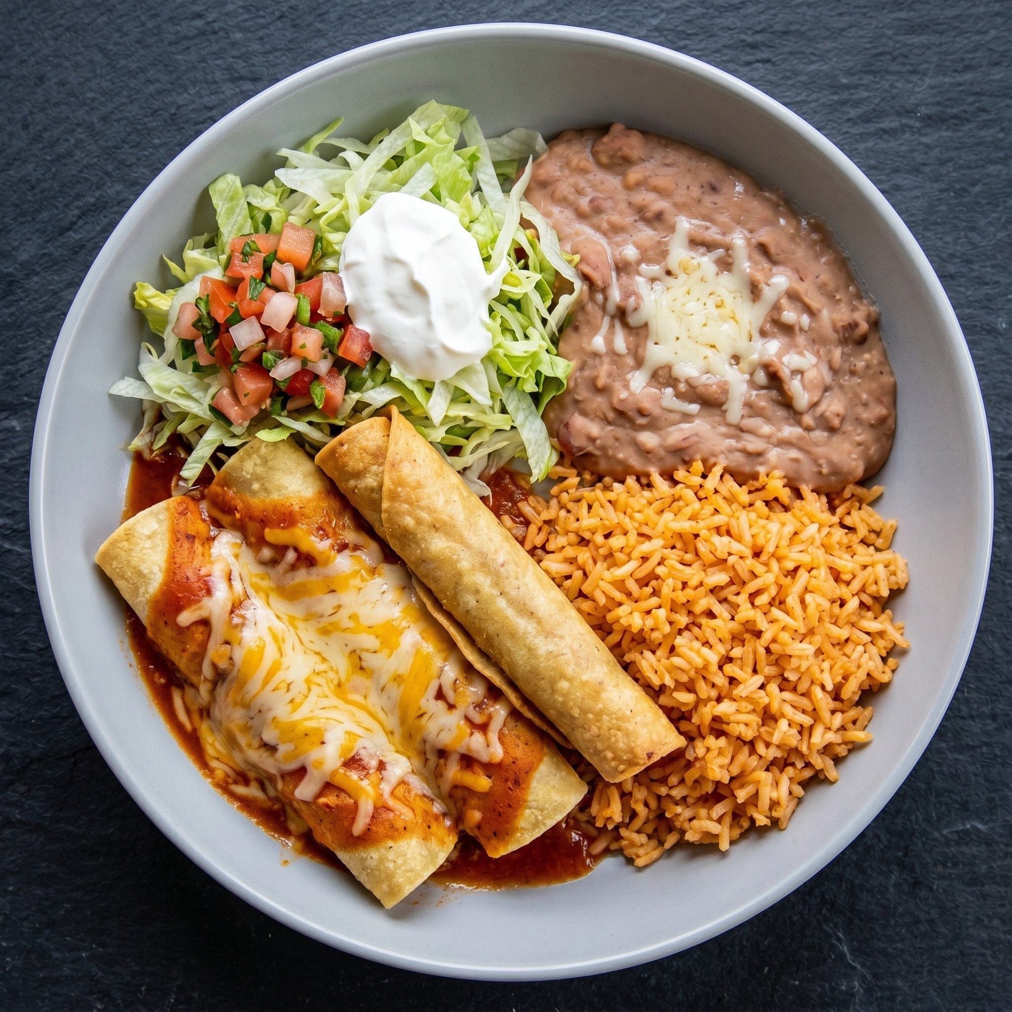 Beef Flauta Plate.